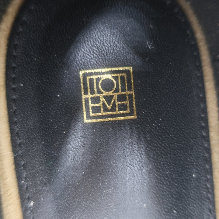 Toteme Everyday Square Toe Ballet Flats Caramel Suede Size 38
