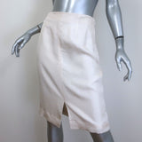 Prada Silk Twill Pencil Skirt Ivory Size 42
