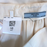 Prada Silk Twill Pencil Skirt Ivory Size 42