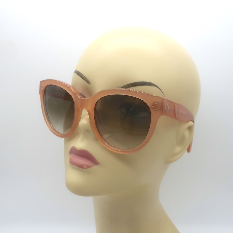 Celine Audrey Sunglasses Transparent Peach CL 41755 N8ODB 55mm