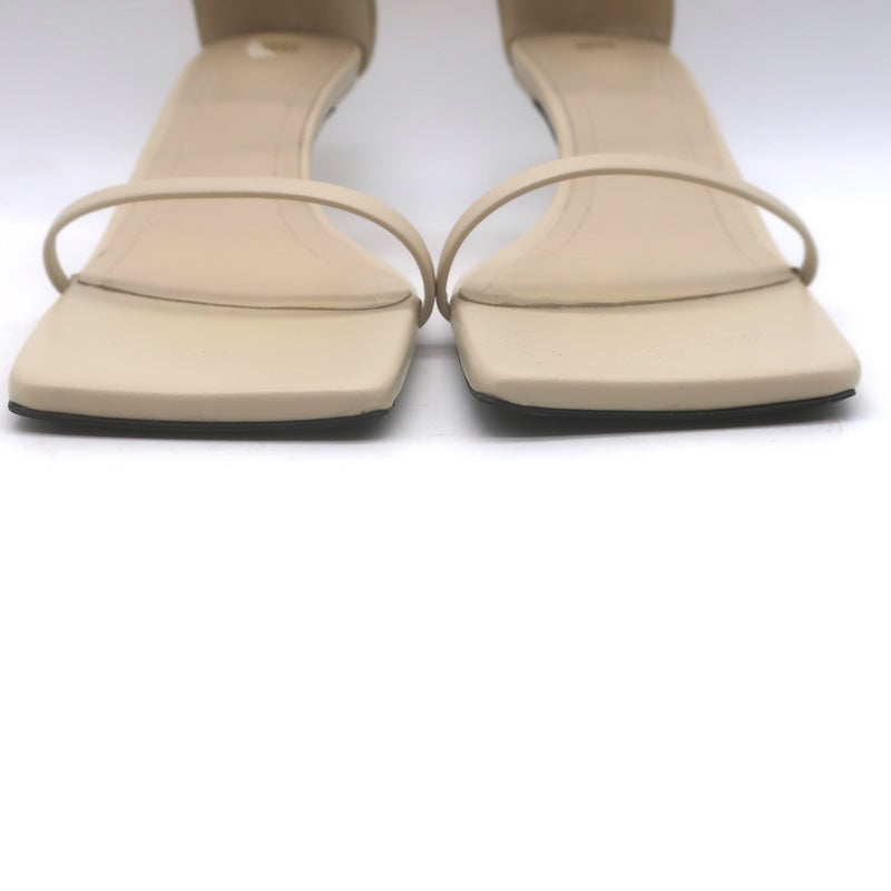 Toteme The Strappy Kitten Heel Sandals Bleached Sand Leather Size 38