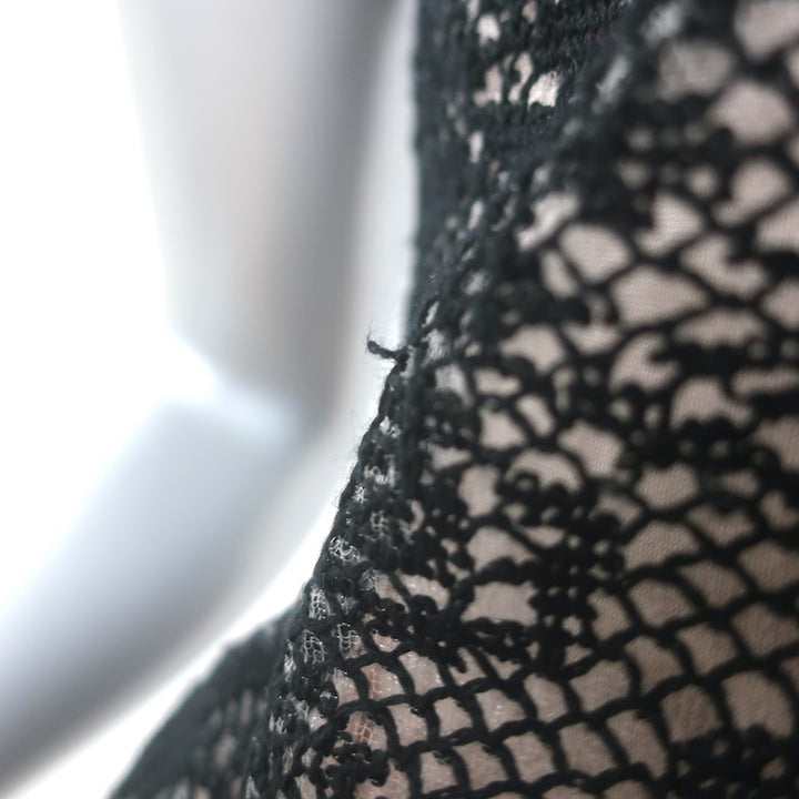 Christian Dior Fishnet Lace Sleeveless Top Black Size 40