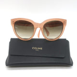 Celine Audrey Sunglasses Transparent Peach CL 41755 N8ODB 55mm