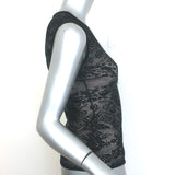 Christian Dior Fishnet Lace Sleeveless Top Black Size 40