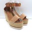 See by Chloe Glyn Platform Espadrille Wedge Sandals Beige Suede Size 37