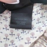 Marc Jacobs Sleeveless Ruffled Button-Up Top Cream Printed Silk Size 8