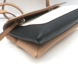 Givenchy Duetto small tricolor leather crossbody bag in tan, black and white — authentic, pre-owned with gentle wear.