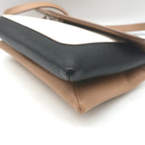 Givenchy Duetto tricolor small leather crossbody bag in tan, black and white, authentic pre-owned, gently used