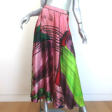Roksanda Printed Satin Tie-Side Blouse & Midi Skirt Set Multicolor Silk Size 8