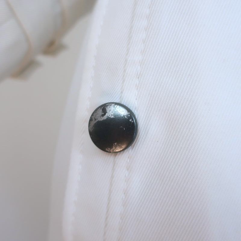Valentino Double Breasted Jacket White Stretch Cotton Twill Size 6