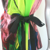 Roksanda Printed Satin Tie-Side Blouse & Midi Skirt Set Multicolor Silk Size 8