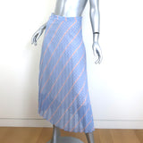 Sandro Eode Keep on Dancing Print Pleated Midi Skirt Light Blue Chiffon Size 1