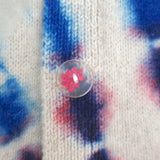 The Elder Statesman Tie Dye Cashmere Cardigan Size Extra Small V-Neck Sweater