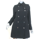 Burberry Brit Buckingham Packable Trench Coat Black Size US 4 Belted Jacket