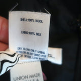 Oscar de la Renta Crisscross-Back Bubble Hem Dress Black Wool Crepe Size 6