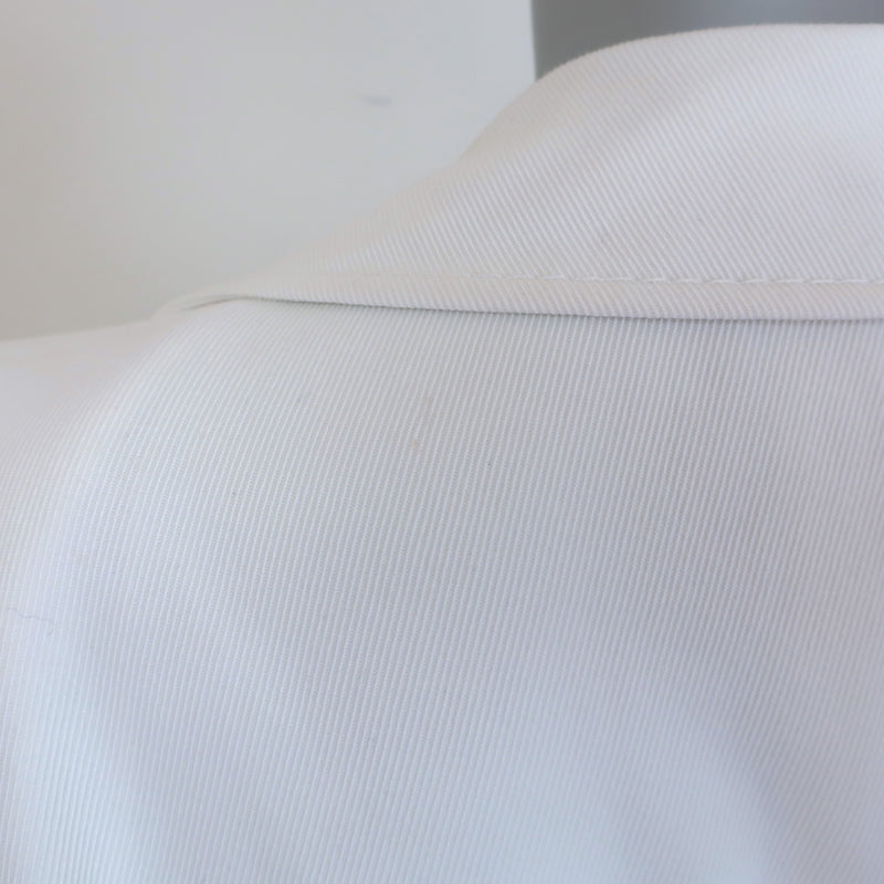 Valentino Double Breasted Jacket White Stretch Cotton Twill Size 6