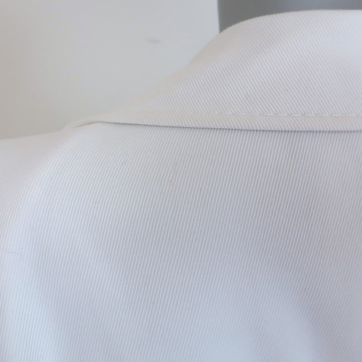 Valentino Double Breasted Jacket White Stretch Cotton Twill Size 6