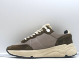 Golden Goose running-sole sneakers in brown suede and mesh, authentic pre-owned luxury, gently worn (Size 38)