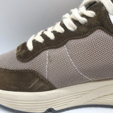 Golden Goose Running Sole sneakers in brown suede and mesh, authentic pre-owned, gently worn, size 38