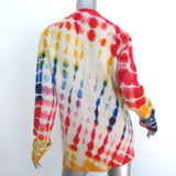 The Elder Statesman Tie Dye Cashmere Cardigan Size Extra Small V-Neck Sweater