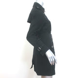 Burberry Brit Buckingham Packable Trench Coat Black Size US 4 Belted Jacket