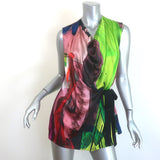 Roksanda Printed Satin Tie-Side Blouse & Midi Skirt Set Multicolor Silk Size 8