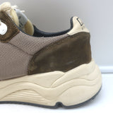 Authentic Golden Goose Running Sole sneakers in brown suede and mesh, pre-owned luxury, size 38