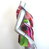Roksanda Printed Satin Tie-Side Blouse & Midi Skirt Set Multicolor Silk Size 8