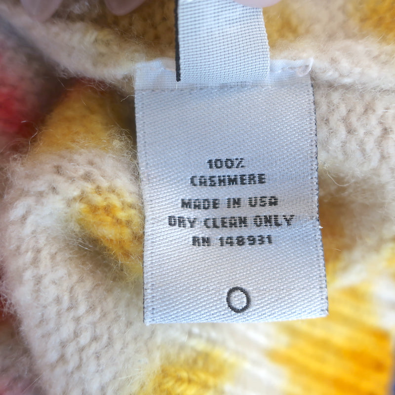 The Elder Statesman Tie Dye Cashmere Cardigan Size Extra Small V-Neck Sweater