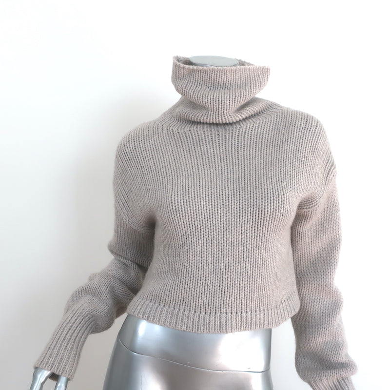 H by Halston, Sweaters, H Halston Taupe Multi Cashmere Long Sleeve  Collared Pull Over Sweater