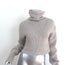Sablyn Shay Cashmere Cropped Turtleneck Sweater Light Taupe Size Small