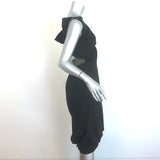 Giambattista Valli Bow-Strap Open Back Sheath Dress Black Taffeta Size 42