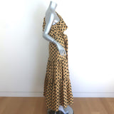Lisa Marie Fernandez Arden Polka Dot One-Shoulder Maxi Dress Beige Size 1