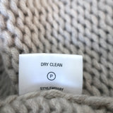 Sablyn Shay Cashmere Cropped Turtleneck Sweater Light Taupe Size Small