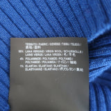 Balenciaga Scarf Sweater Cobalt Blue Ribbed Wool-Blend Size 38