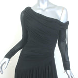 Zimmermann Crush Off the Shoulder Maxi Dress Black Jersey Size 1