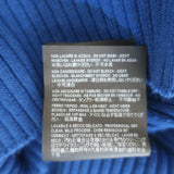 Balenciaga Scarf Sweater Cobalt Blue Ribbed Wool-Blend Size 38