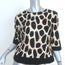 Dries Van Noten Giraffe Sequined Top Black Velvet Size 36 Short Sleeve Blouse