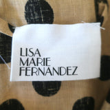 Lisa Marie Fernandez Arden Polka Dot One-Shoulder Maxi Dress Beige Size 1