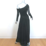 Zimmermann Crush Off the Shoulder Maxi Dress Black Jersey Size 1