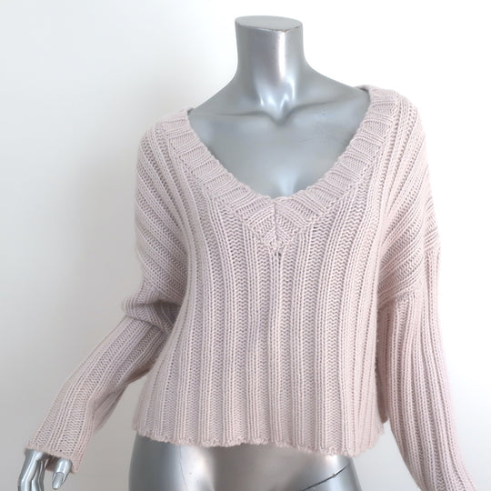 SABLYN Bianco Cashmere Cropped Cardigan Pink Size Extra Small V-Neck S –  Celebrity Owned