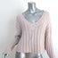 Sablyn Ribbed Cashmere V-Neck Sweater Light Mauve Size Small Cropped Pullover