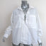 MOTHER The Roomie Lace-Up Shirt White Cotton Size Small Long Sleeve Top NEW