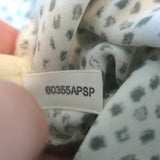 L'Agence Sleeveless Pleated Maxi Dress Ivory Dot Print Size 4