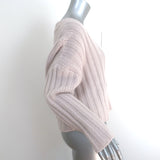 Sablyn Ribbed Cashmere V-Neck Sweater Light Mauve Size Small Cropped Pullover
