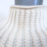 Theory Sculpted Turtleneck Sweater Cream Felted Wool-Cashmere Size Small