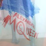 Alexander McQueen Jaguar Print Large Scarf Multicolor Silk Chiffon 50" X 52"