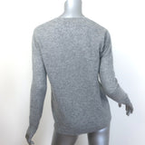 Theory Adrianna Cashmere V-Neck Sweater Heather Gray Size Petite