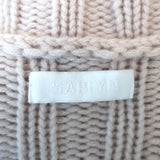 Sablyn Ribbed Cashmere V-Neck Sweater Light Mauve Size Small Cropped Pullover