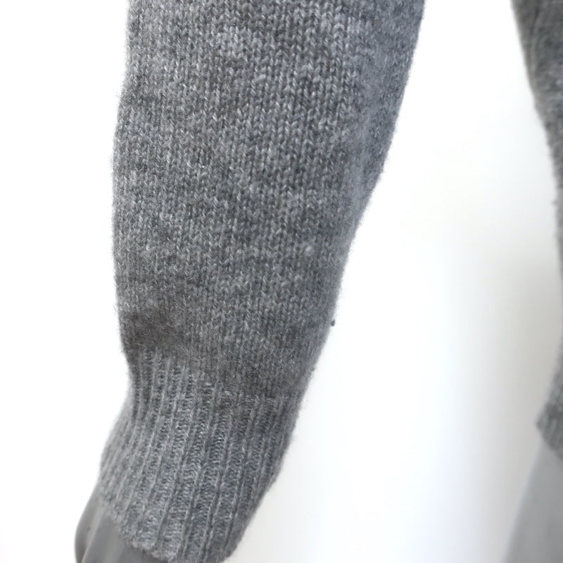 Theory Adrianna Cashmere V-Neck Sweater Heather Gray Size Petite